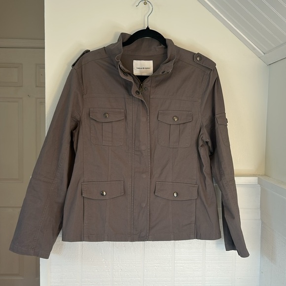 Thread & Supply Jackets & Blazers - Thread & Supply Brownish Gray Utility Jacket size XL NWOT